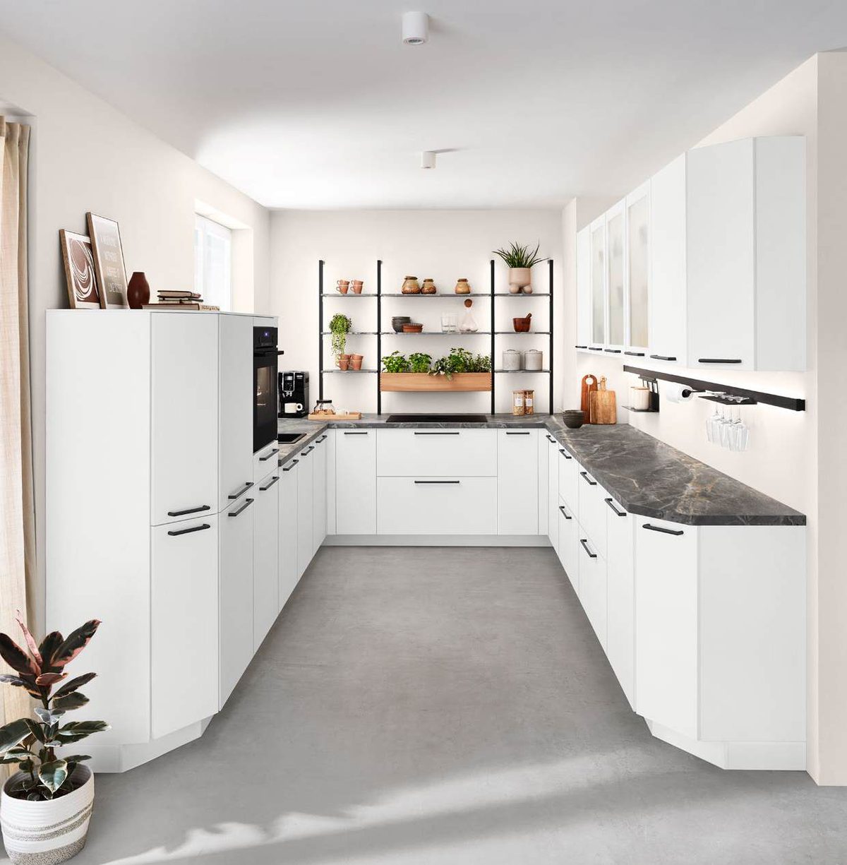 Cocina en U de diseño IXINA