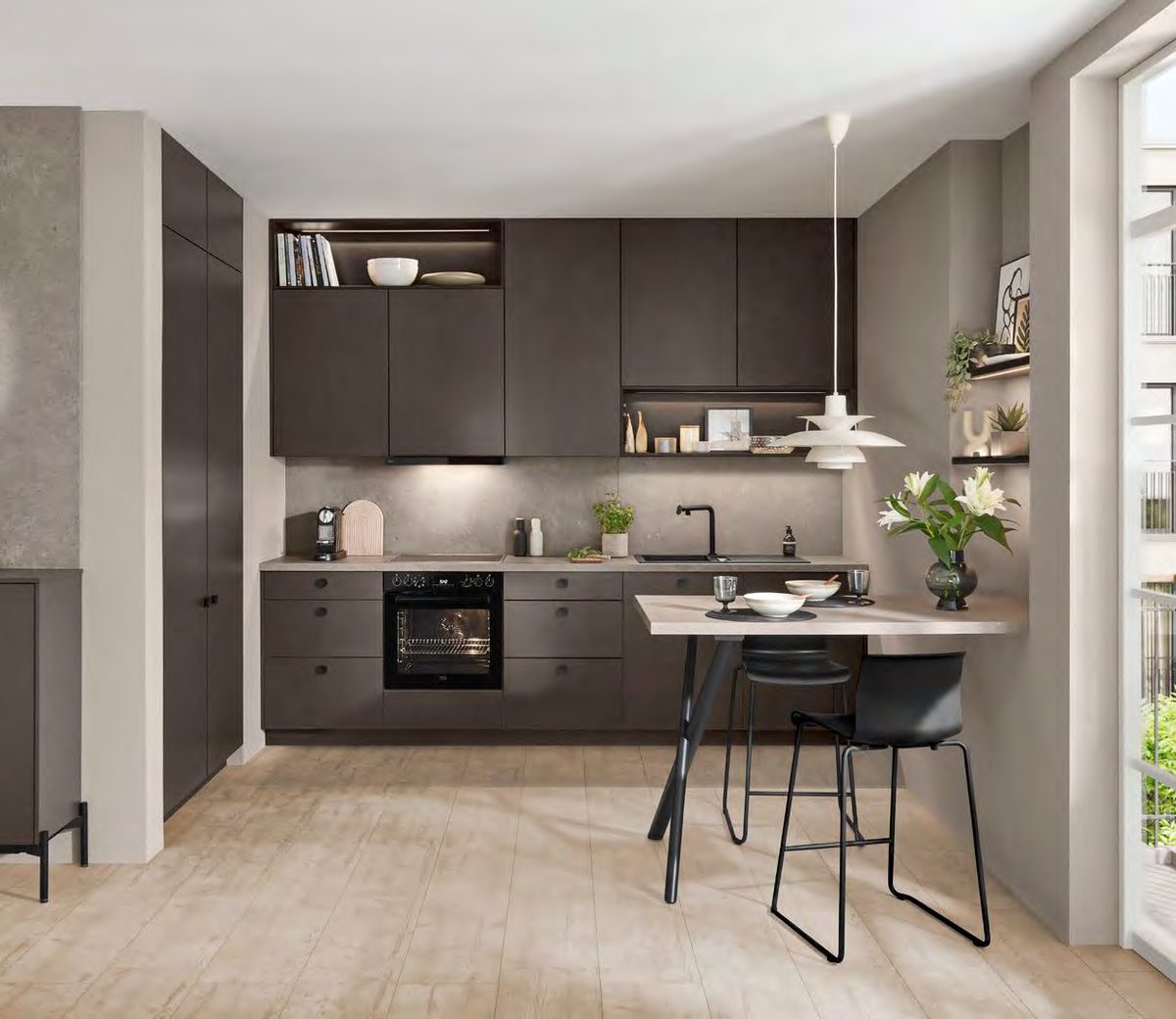 Cocina lineal de diseño IXINA